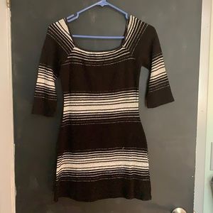 Black and silver sweater dress